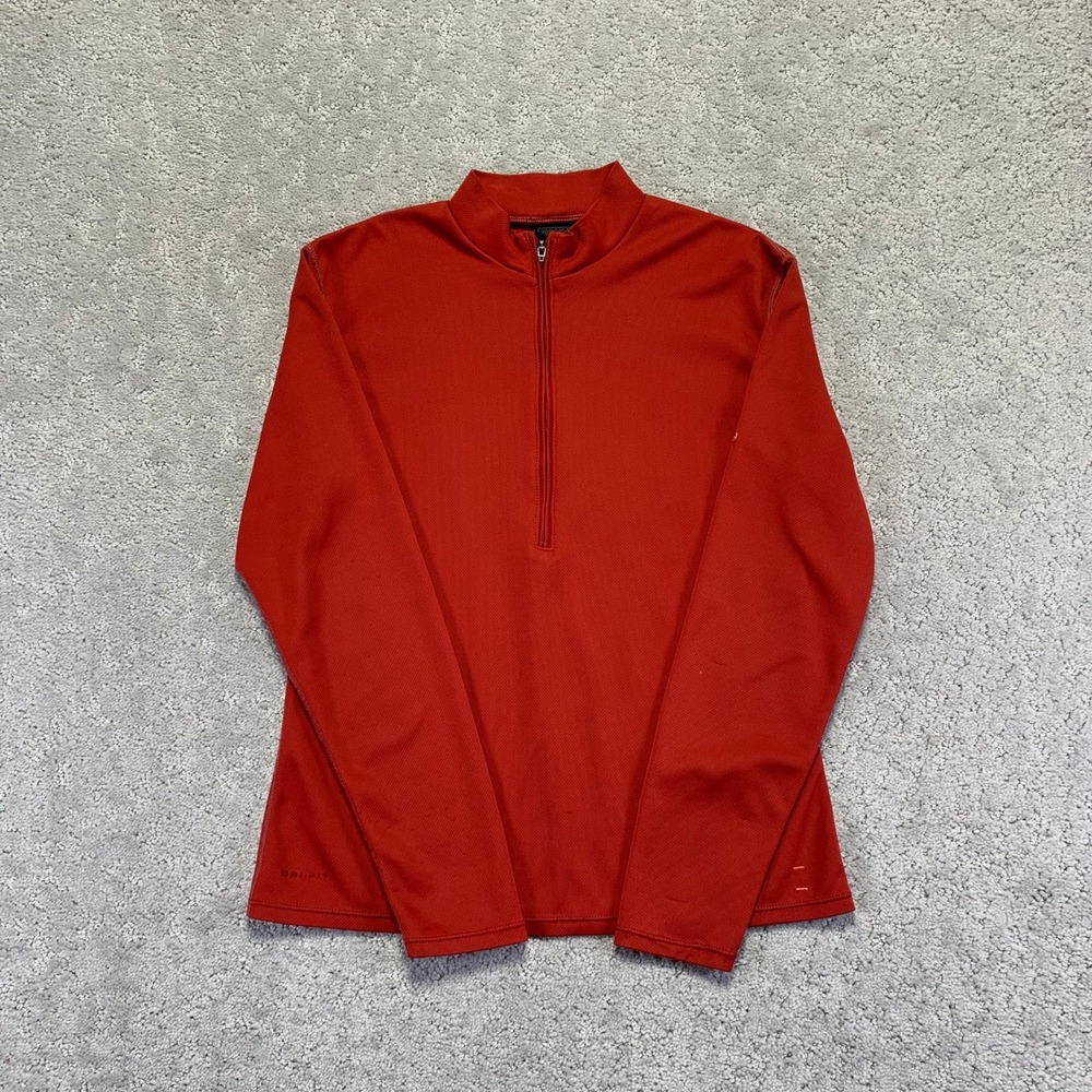 Nike ACG Base Layer Top Womens Small Red Dri-FIT 1/4‎ Zip Long Sleeve Gorpcore